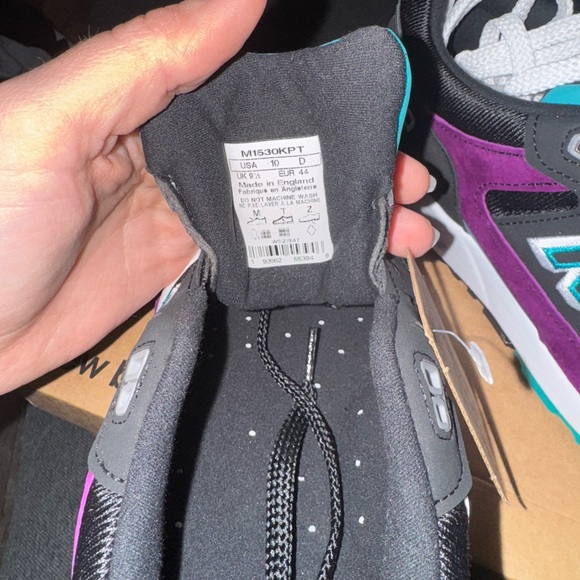 New Balance Black and Purple Sneakers with Teal Accents - Picture 5 of 5